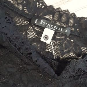 ETINCELLE..PARIS..NWOT..black lace top